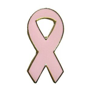 Pink Ribbon Enamel Pin - Breast Cancer Awareness - Women Health Apparel Gift NWT